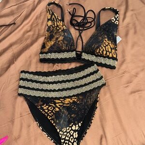 Animal Print Bikini Set